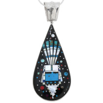 Micro Inlay Kachina Pendant 43548