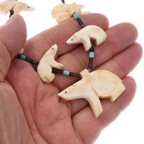 Bear Fetish Heishi Necklace 43601