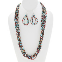 Ten Strand Brown Turquoise Heishi Necklace Set By Lula Begay 0198