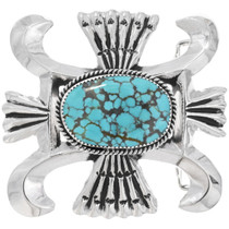 Old Pawn Style Number 8 Turquoise Belt Buckle 43642