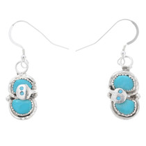 Effie Calavaza Snake Design Turquoise Earrings 43730