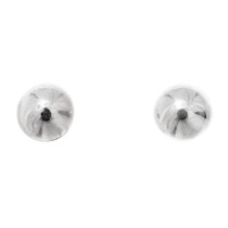 Sterling Silver Smooth Button Earrings 43773