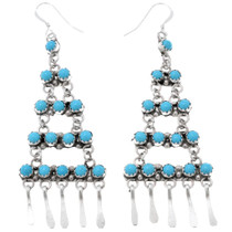 Sterling Silver Turquoise Chandelier Earrings 40692