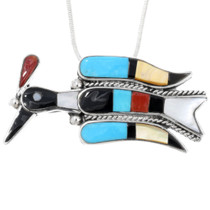 Zuni Turquoise Waterbird Pendant 43869