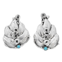 Floral Sterling Silver Navajo Earrings 43911