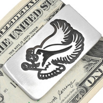 Soaring Eagle Silver Money Clip Handmade by Thomas Begay 0213