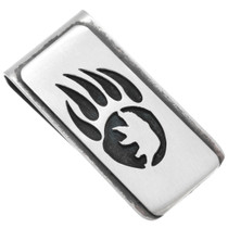 Native American Design Silver Bear Paw Money Clip by Thomas Begay 2285