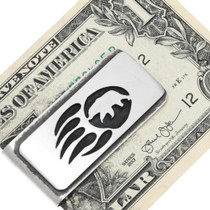Native American Design Silver Bear Paw Money Clip by Thomas Begay 2285