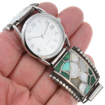 Native American Turquoise Inlay Watch 44027