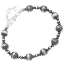 Sterling Silver Navajo Desert Pearls Tennis Bracelet 44113