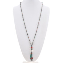 Navajo Sterling Silver Desert Pearls Bead Necklace 44117