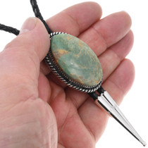 Hand Made Green Turquoise Western Bolo Tie 44161