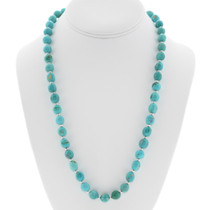 Turquoise Sterling Silver Beaded Necklace 44185