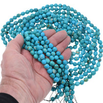 Gemmy Rounded Smooth 8mm Turquoise Nugget Beads 37836