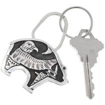 Sterling Silver Eagle Kachina Key Ring 44202