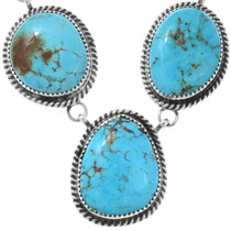 Genuine Turquoise Silver Ladies Jewelry 29669