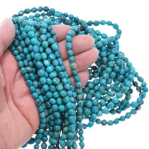 Vintage Stock Round 6mm x 7mm Turquoise Beads 37889