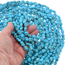 Sleeping Beauty Turquoise Beads 10mm Large Size Nuggets Natural Untreated 37922