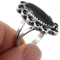 Black Onyx Navajo Pointer Ring 44626