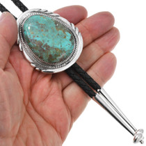 Navajo Turquoise Sterling Silver Bolo Tie 44649