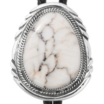 Sterling Silver White Buffalo Bolo Tie 44650