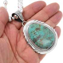 Large Native American Turquoise Pendant 44658