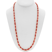 Navajo 14K Gold AAA Grade Mediterranean Red Coral Necklace 44672