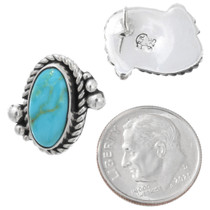 Native American Oval Turquoise Earrings 44705