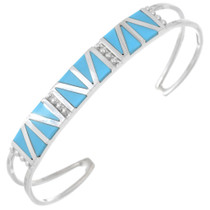 Zuni Inlay Sleeping Beauty Turquoise Bracelet 44719