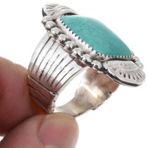 Turquoise Wide Band Sterling Silver Ring 44745