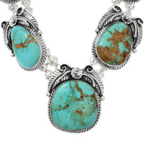 Number 8 Spiderweb Turquoise Necklace 44758