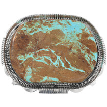 Large Sterling Silver Number 8 Turquoise Belt Buckle 44786