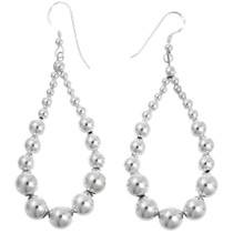 Navajo Sterling Silver Desert Pearls Earrings 44860