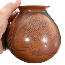 Hand Coiled Clay Mata Ortiz Redware Pottery 44865