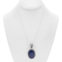 Lapis Lazuli Sterling Silver Navajo Pendant 44871