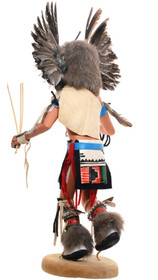 Hopi Kachina Doll Hand Carved Feathers Fur Great Horned Owl 44947