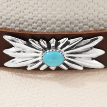 Turquoise Sterling Silver Concho Hatband 46073