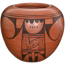 Vintage Hand Coiled Redware Hopi Pottery 46092