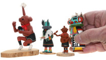 Miniature Mudhead Crow Mother Morning Singer Kachina Dolls 46143