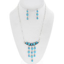 Sleeping Beauty Turquoise Necklace Earrings Set 46172