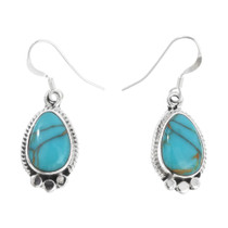 Native American Turquoise Earrings French Hooks 46176