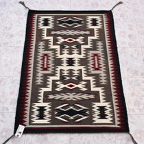 Handwoven Storm Pattern Ganado Navajo Rug 46198