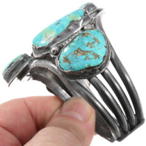 Large Turquoise Mens Cuff Bracelet 46253