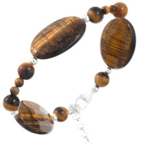 Genuine Tiger's Eye Tennis Bracelet 46257