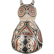 Vintage Polychrome Owl Effigy Mata Ortiz Pottery 46273
