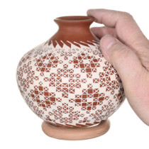 Hand Painted Checkered Pattern Mata Ortiz Pottery 46337