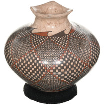 Mata Ortiz Pottery Vintage Marbled Olla 46338