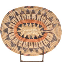 Vintage Navajo Polychrome Tray Basket 46345
