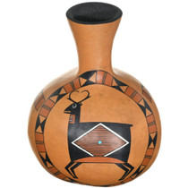 Mimbres Antelope Hand Painted Gourd 46346