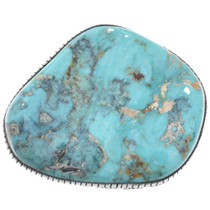 Vintage Navajo Turquoise Nugget Belt Buckle 46371